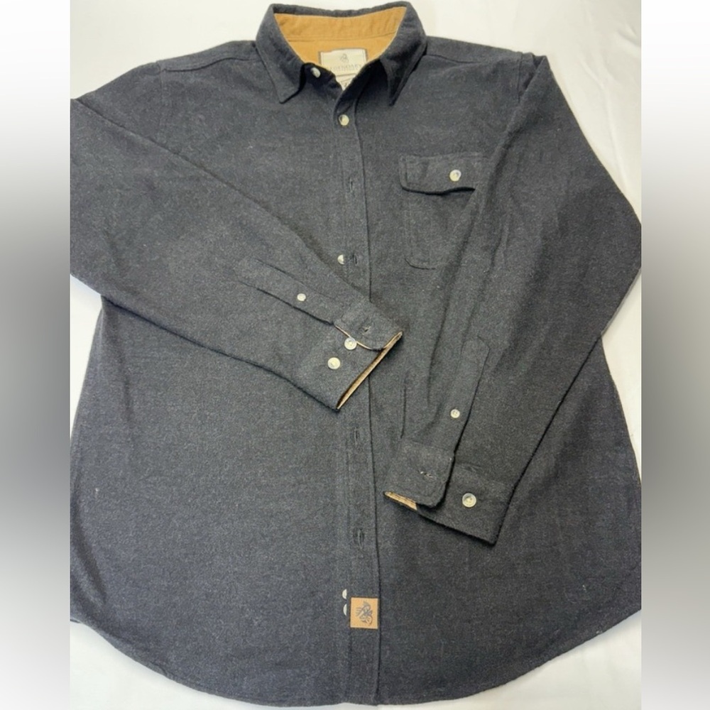 $19 sale LEGENDARY WHITETAILS Buck Camp Flannel Shirt Gray Mens Size 2XL